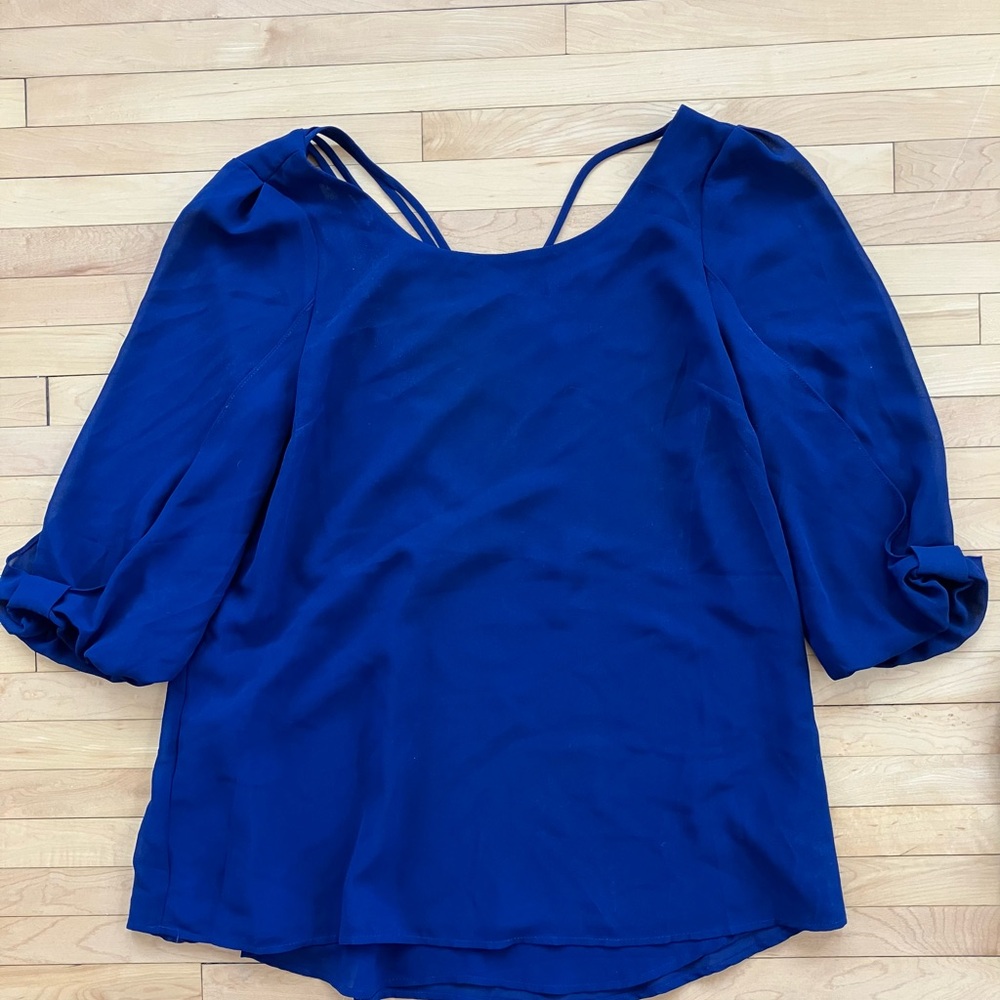 Lost April Navy Blue Blouse